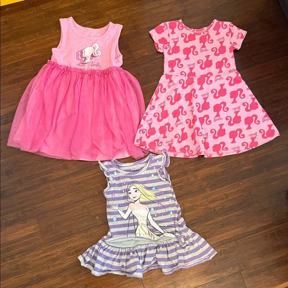 Barbie Pink and Purple Kids Dress Trio - Picture 1 of 4